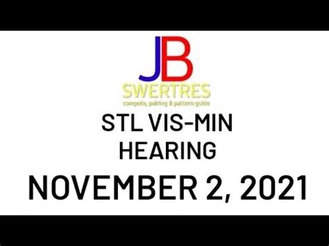 STL VIS MIN HEARING (10AM 3PM 8PM) November 7, 2021.